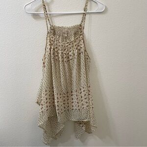 Forever 21 exclusive tank top tan fall leaves medium